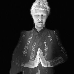 Black Silk Lace & Ribbon Mourning Shawl or Prayer Cape c1800 Exquisite